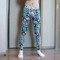 UNIYI * Ku men's thermal pants, underwear, national tide men's fashion, wear floral cotton pants, tight low-waisted prince U autumn pants.