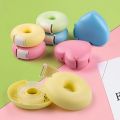 【Hottest Trends】 Donut Shape Girls Candy Color Love Heart Cosmetic Tools Adhesive Tape Holder Grafting Eyelash Eyelash Extension Tape Cutter Tape Cutter. 