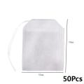 1/50Pcs Kitchen Reusable Drawstring Cotton Cloth Bag / Locking Spice Strainer Chinese Medicine Herbal Cooking Tools Soup Tea Mesh Filter Bags.
