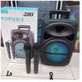 GTS 2385 Portable Rechargeable 8 inch Wireless Speaker With 2 Wireless Microphone Karaoke. 