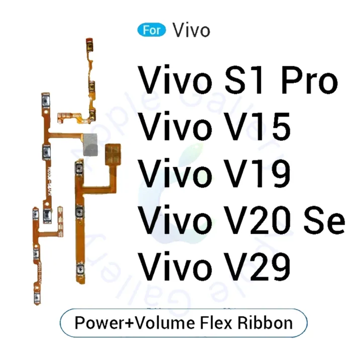 Vivo S1 Pro V15 V19 V20SE V29 Power on / off Switch Button Side Volume Up Down Buttons Flex Cable Replacement Parts