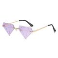 Fashion Diamond Shape Rimless Sunglasses Women Men Cat Eye Triangle Sun Glasses Party Funny Eyewear Female Gafas De Sol UV400.