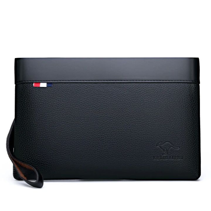Men's PU Leather Business Style Handbag, Clutch Bag, Soft, Male Waist Pack, Elegant, Leisure, Stylish, Hand Pouch