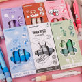 4pcs/lot Creative Sponge Grip Press Gel Pen Cute 0.5mm Black Ink Neutral Pens For Writing Office School Supplies.