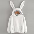 Women Cute Bunny Ears Girl Hoodie Casual Long Sleeve Sweatshirt Pullover Tops Autumn Winter Warm Sweatshirt Hoodies For Women. 