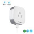 TE LESHP Wireless Mini Socket Smart Plug With USB Output 5V/1A Wi-Fi. 