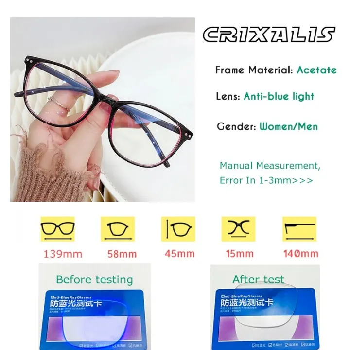 CRIXALIS%20Vintage%20Women%20Myopia%20Glasses%20With%20Diopters%20Minus%20-0.5%20To%20-6.00%20Oval%20Blue%20Light%20Blocking%20Computer%20Eyeglasses%20Men%20UV400%20-%20Image%207