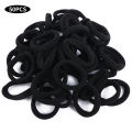 50pcs Black Hair Rubber Bands Women Girls Hair Tie Elastics Hairbands Ponytail Holders Hair Ties Seamless Elastic Hair Bands. 
