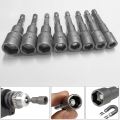 8pcs 1/4 inch Hex Magnetic Nut Driver Socket Set Metric Impact Drill Bits 6 to 13mm Adapter.