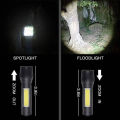 3 Mode Adjustable LED Rechargeable USB Touch Light Waterproof Mini Torch Light lampu suluh LED Zoomable Rechargeable.
