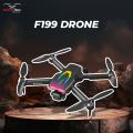 F199 Drone: 360° Intelligent Obstacle Avoidance 8K HD Camera with EIS Gimbal, Brushless Power, Intelligent Obstacle Avoidance, WiFi FPV, Colorful LED Lights. 