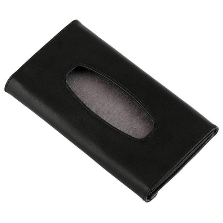 Car Sun Visor PU Leather Tissue Box Auto Clip Holder Paper Napkin