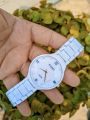 White Stainless Steel Quartz Watch for Man -White - Watch For Men ঘড়ি.