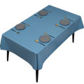 Simple solid color tablecloth wholesale waterproof and oilproof pvc tablecloth ins style hotel tablecloth plain blue fabric. 