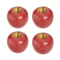 4 Large Artificial Red Apples-Decorative Fruit. 