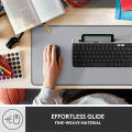 Logitech Desk Mat - Studio Series, Multifunctional Large Desk Pad, Extended Mouse Mat, Office Desk Protector with Anti-Slip Base, Spill-Resistant Durable Design- Mid Grey.
