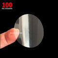 100 pcs x 3.8cm Round Clear PVC Sticker Dot Transparent Box Seal Packaging Stickers. 