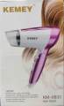 Kemey Km6833 Cool And Hot  Electric Foldable Hair Dryer For Women - Hair Dryer. 