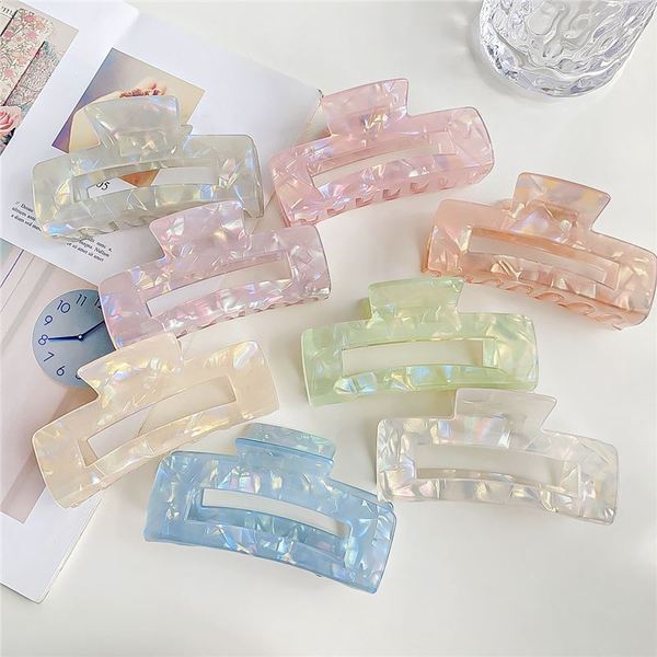 Phantom Mermaid Grab Clip Korean Style Large Iridescent Hair Grab Women's Simple Back Head Hairpin Shark Clip Kakra 11 CM