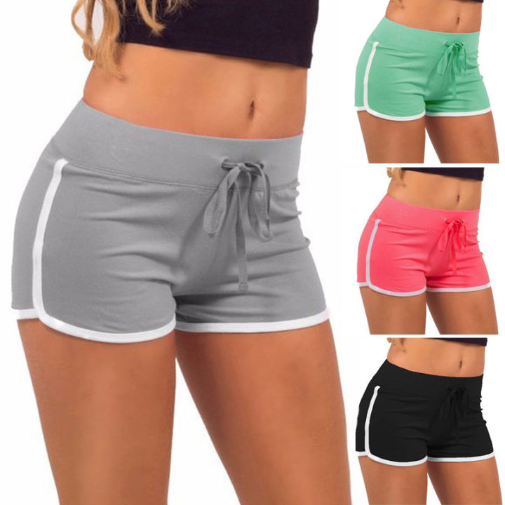 Women Sport Shorts Slim Fit High Stretchy Short Trousers For Summer Female Ladies Running Exercise Plus size Sports Hot Pants
