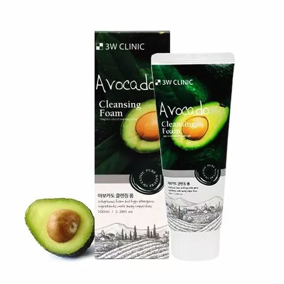 3W CLINIC AVOCADO CLEANSING FOAM 100ML