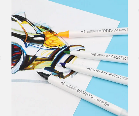 Baoke%2036%20pcs%20Color%20Alcohol%20Based%20Dual%20Tips%20Art%20Markers%20Highlighter%20Pen%20Sketch%20Permanent%20Art%20Marker%20Pen%20With%20Blender%20-%20Image%202