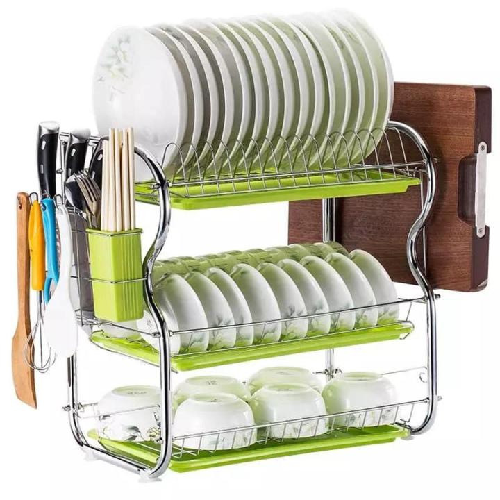 Premium Quality 3 layer kitchen rack Premium Quality 3 layer kitchen rack. 3 layer dish drainer iron art kitchen tableware drainage rack utensils storage organizer dishes rust-proof dishes organization shelf For Kitchen room.