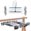 1/5pcs Plastic Dip Pants Rack With Clip Folding Hanger Space-saving Multi-function Household Accessories Storage Cloth Shelf.