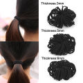 50pcs Women Black Hair Rubber Bands Hair Tie Ropes Elastic Hairband Ponytail Holders Headbands Scrunchies Girls Hair Accessories. 