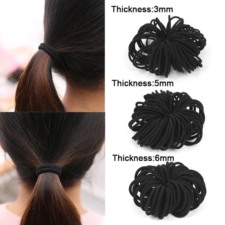 50pcs%20Women%20Black%20Hair%20Rubber%20Bands%20Hair%20Tie%20Ropes%20Elastic%20Hairband%20Ponytail%20Holders%20Headbands%20Scrunchies%20Girls%20Hair%20Accessories%20-%20Image%203