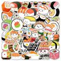 10/50pcs Delicious Food Stickers Cartoon Japanese Food Cute Sushi Stickers Decal Sticker for DIY Notebook Water Bottle Laptop.