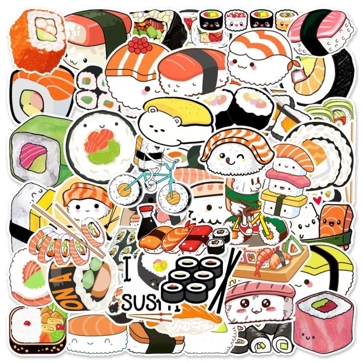 10/50pcs%20Delicious%20Food%20Stickers%20Cartoon%20Japanese%20Food%20Cute%20Sushi%20Stickers%20Decal%20Sticker%20for%20DIY%20Notebook%20Water%20Bottle%20Laptop%20-%20Image%203
