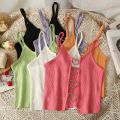 Sexy Busty Girl Hollowed Heart Shape Camisole Summer New Cropped Hot Girl Same Sleeveless Top. 