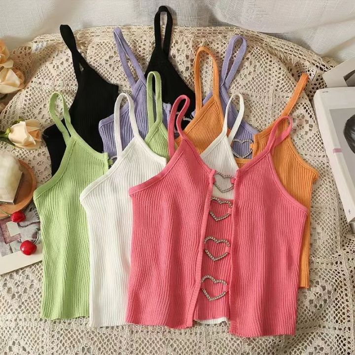 Sexy%20Busty%20Girl%20Hollowed%20Heart%20Shape%20Camisole%20Summer%20New%20Cropped%20Hot%20Girl%20Same%20Sleeveless%20Top%20-%20Image%207