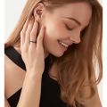 Fashion Simple 2mm Stainless Steel  Ladies Smooth Fine Thin Finger Ring. 
