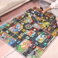 Kids Road Traffic Playmat Rug Anti-slip Carpet Car City Parking Map Pretend Play Play Mat For Boys Girls Gifts (No Cars). 