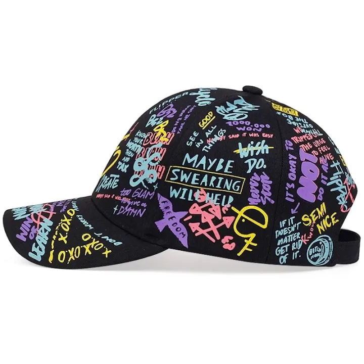 fashion%20Letter%20Baseball%20Cap%20Graffiti%20Sun%20Hip%20Hop%20Cap%20Visor%20Spring%20Hat%20Men%20Adjustable%20Snapback%20Cotton%20Cap%20For%20Women%20Men%20Hats%20-%20Image%203