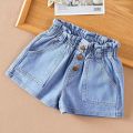 Spot children's clothing girls denim shorts 2024 new thin middle and large children boys wear short pants wholesale tide.