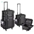 Makeup Trolley Case Multiuse Rolling Makeup Train Case for Tool. 