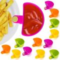 12pcs Dip Clip Bowl Plate Holder for Spice Tomato Sauce Salt Veggie Vinegar Ketchup Chips Chip Holders Plate Condiment Cups.
