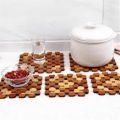 Good Quality 3 Pcs Wooden Mat For Smart Kitchen. 