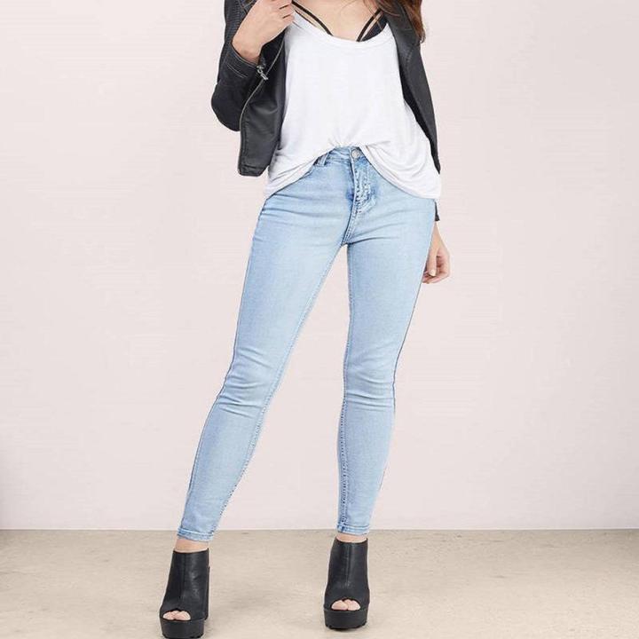 Ladies' Slim Fit Stretchy Jeans Pant .