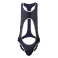 CLEVER-MENMODE Underwear Wrestling Corset One-piece Lingerie Bodysuit Men Mesh Hollow Mankini Backless Buttocks Leotard. 