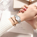Korean Fashion Women's Fully Automatic Non Mechanical Stainless Waterproof Quartz Female Student Steel Band Watch. 