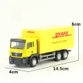 1:64 Express DHL Cargo Truck Model Alloy plastic Toy Car for Kids Gift Collection. 