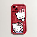 Hontinga for OPPO A60 Back Cover Cute Shy Hello Kitty Pattern Ladder Soft Camera Protection Rubber Phone Case for Girls. 