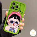 Funny Cute Sunglasse Blowing Bubble Gum Girl Case Compatible For IPhone 13 15 7Plus 14 12 11 Pro Max 8 6 7 6S Plus X XR XS MAX SE 2020 Cartoon Couples Angel Eyes Shockproof Soft Cover.