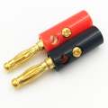 4mm Red & Black Banana Plug with Hard Plastic Cover & Screw Terminals.