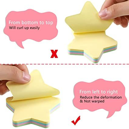 Sticky%20Notes%20STAR%20Shape%203%C3%973%20Inch%205%20Colors%20100%20Sheets%20-%20Image%206