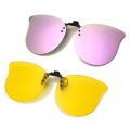 Fishing Women Mirror Purple Polarized Pilot Flip Up Clip on Sunglasses Driving Ladies Pink Sun Glasses Night Vision Lens.
